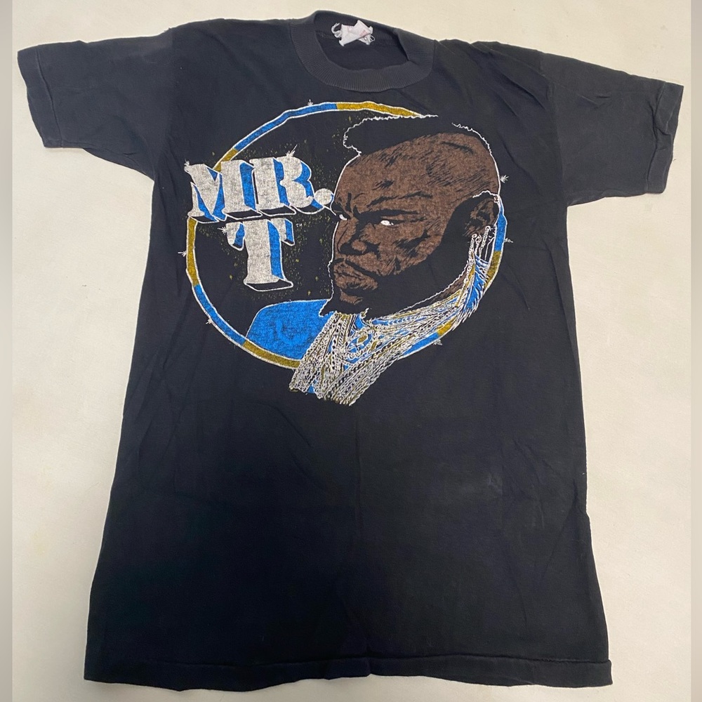 Vintage 70’s 80’s Mr. T Wresting Promo T Shirt “A Team” Paper Thin RARE!
